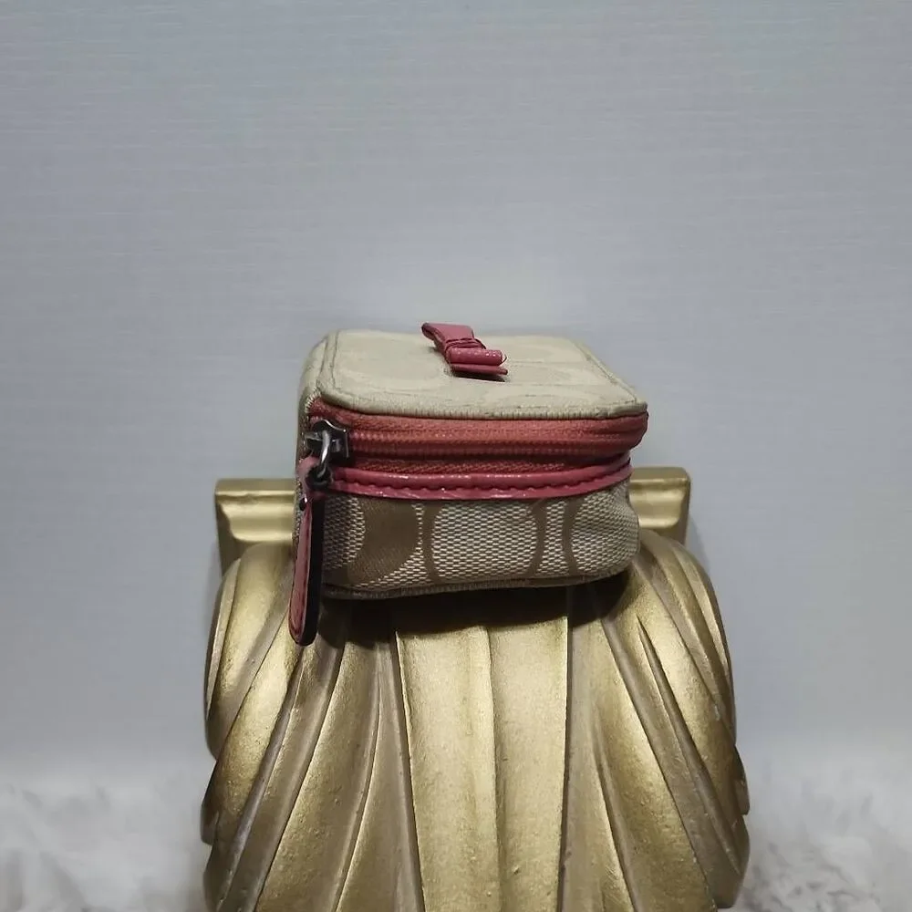 Coach signature canvas pill case with free matching wallet